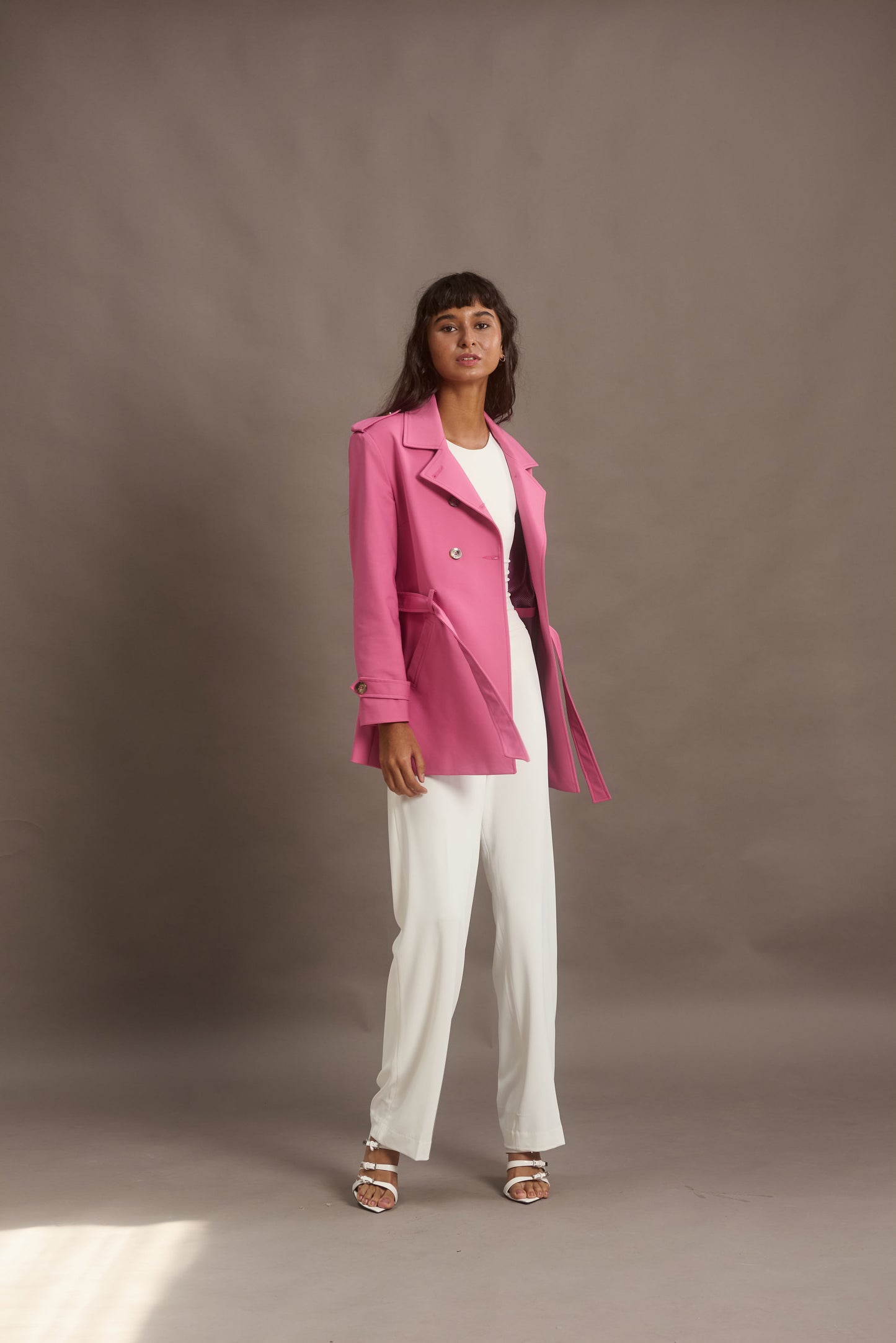 ABRIGO SAFARI COLOR ROSE