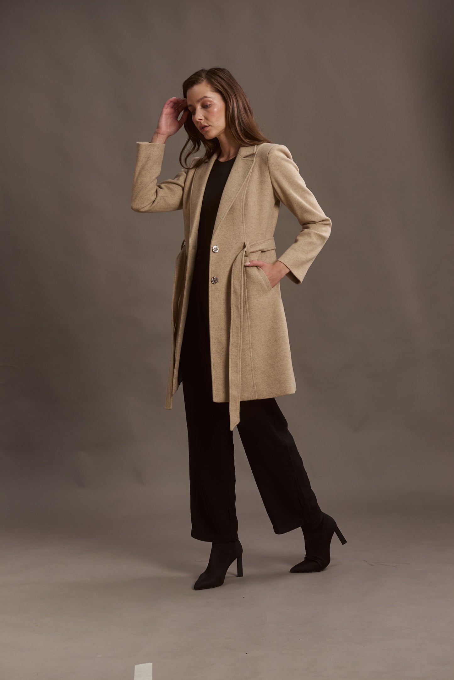 ABRIGO LUPE COLOR  TAUPE