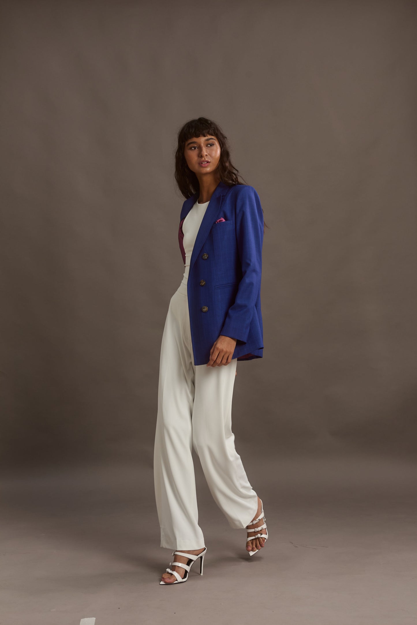 BLAZER VENECIA COLOR PLAID BARKLEY EGYPTIAN BLUE