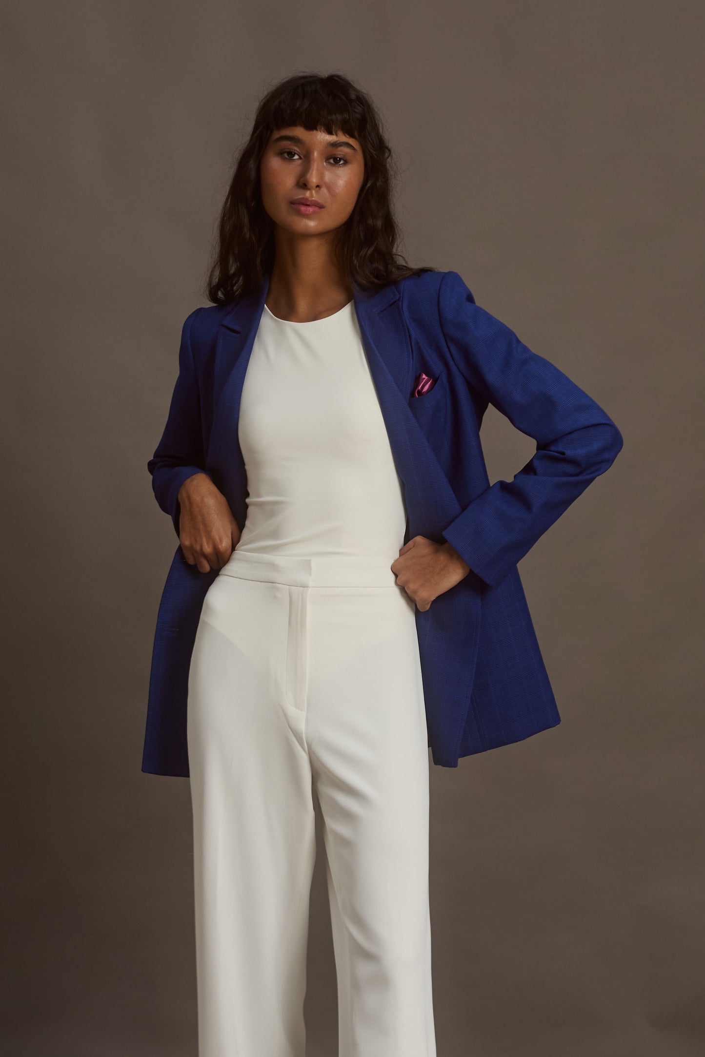 BLAZER VENECIA COLOR PLAID BARKLEY EGYPTIAN BLUE