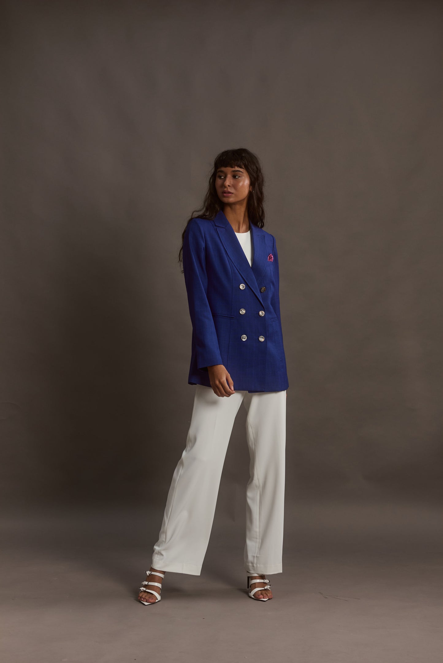 BLAZER VENECIA COLOR PLAID BARKLEY EGYPTIAN BLUE