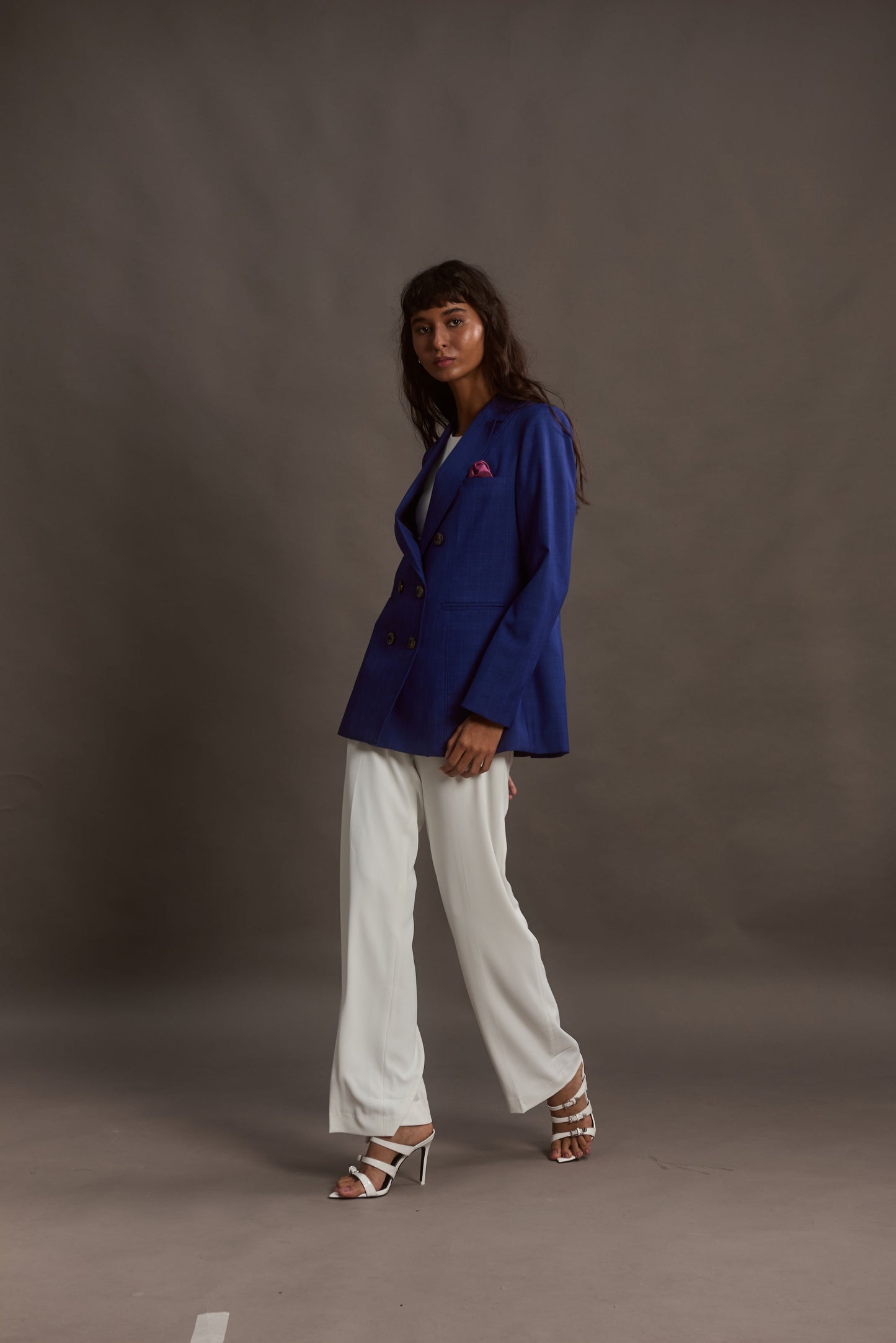 BLAZER VENECIA COLOR PLAID BARKLEY EGYPTIAN BLUE