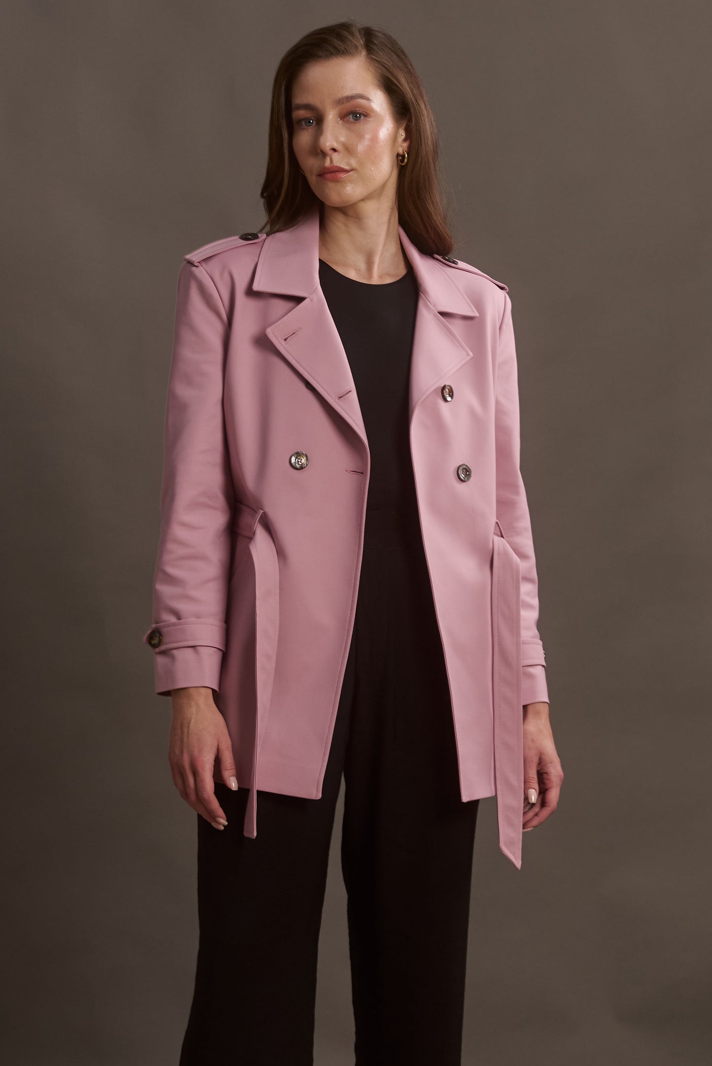 ABRIGO SAFARI COLOR  LIGHT  ROSE