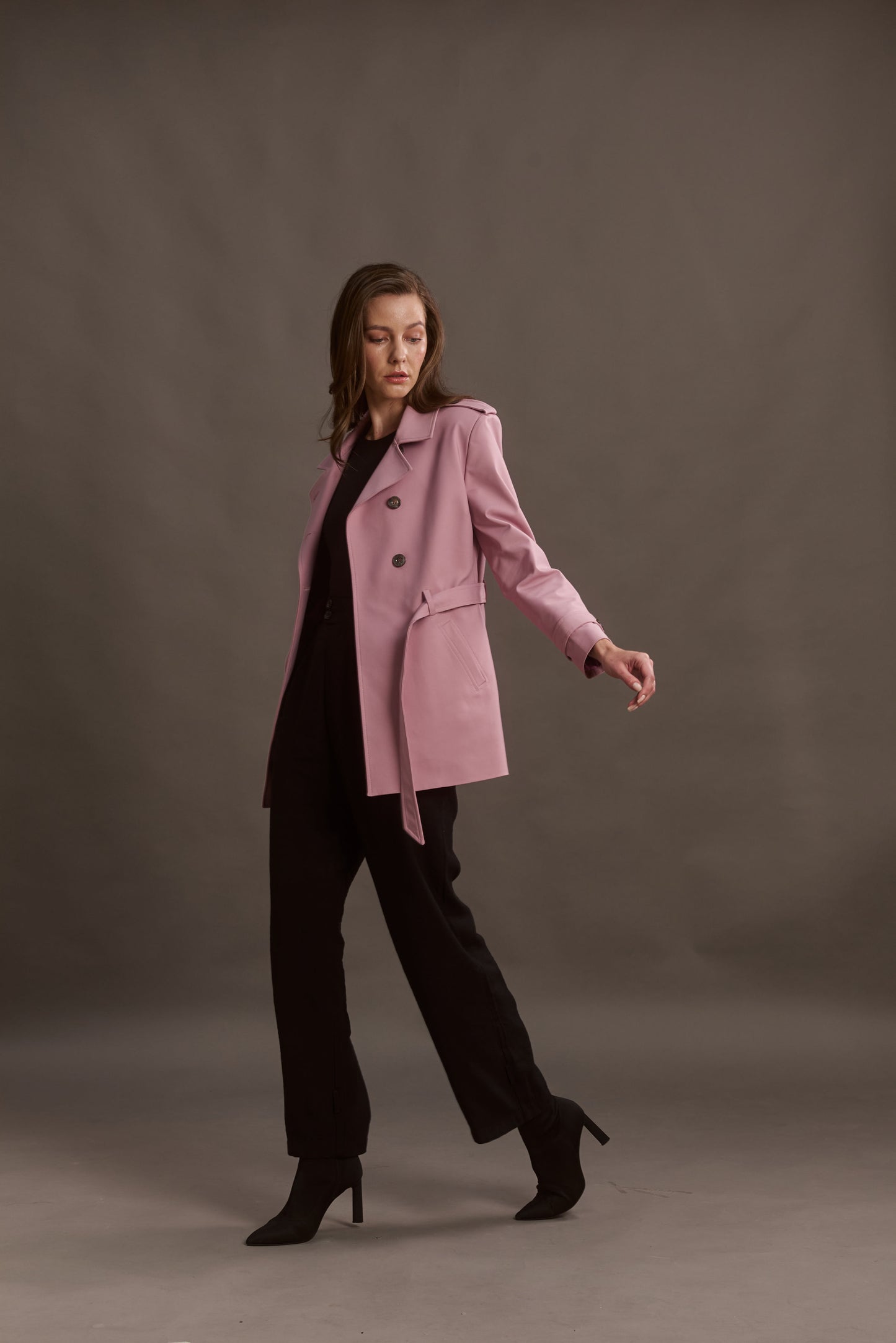 ABRIGO SAFARI COLOR  LIGHT  ROSE
