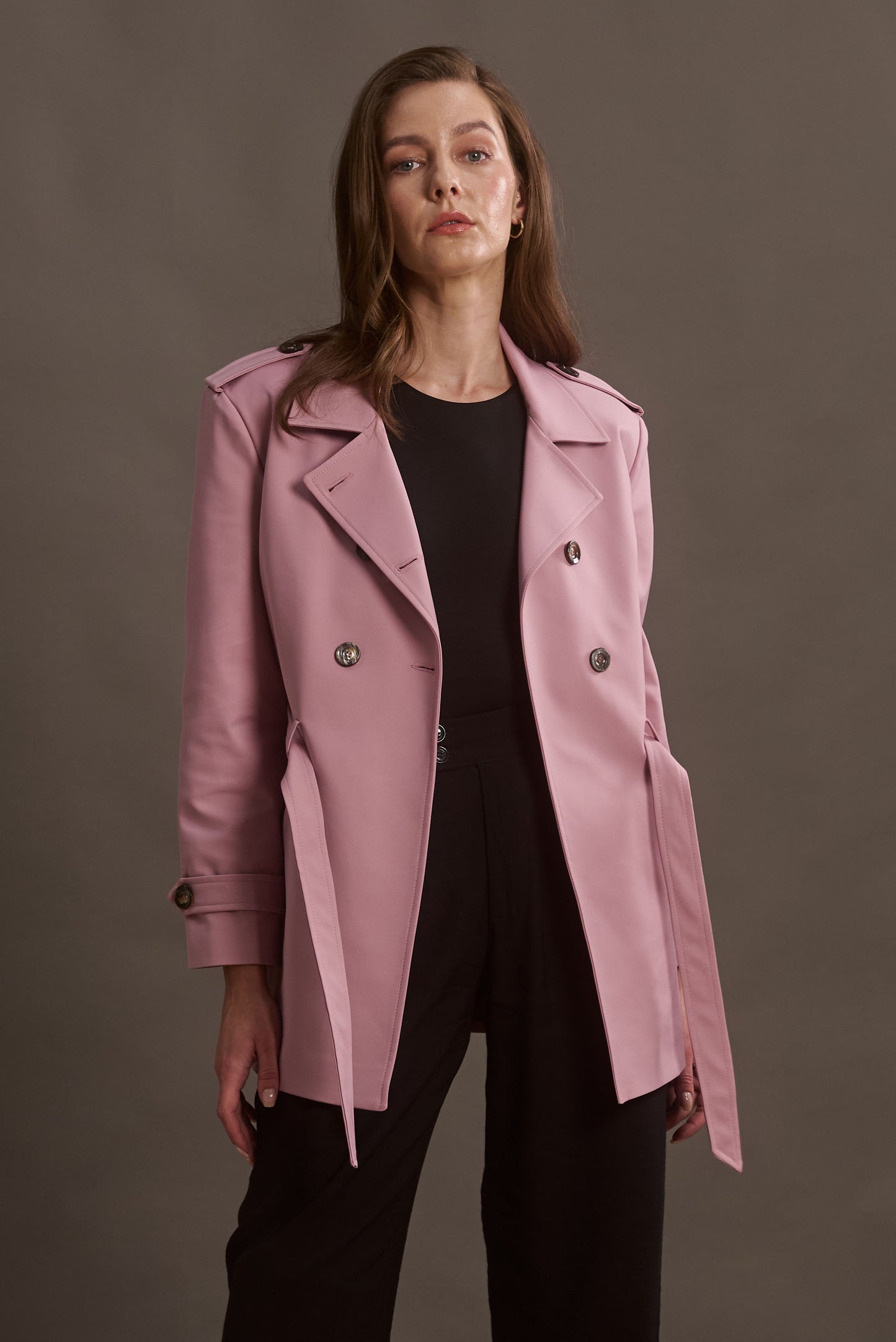 ABRIGO SAFARI COLOR  LIGHT  ROSE
