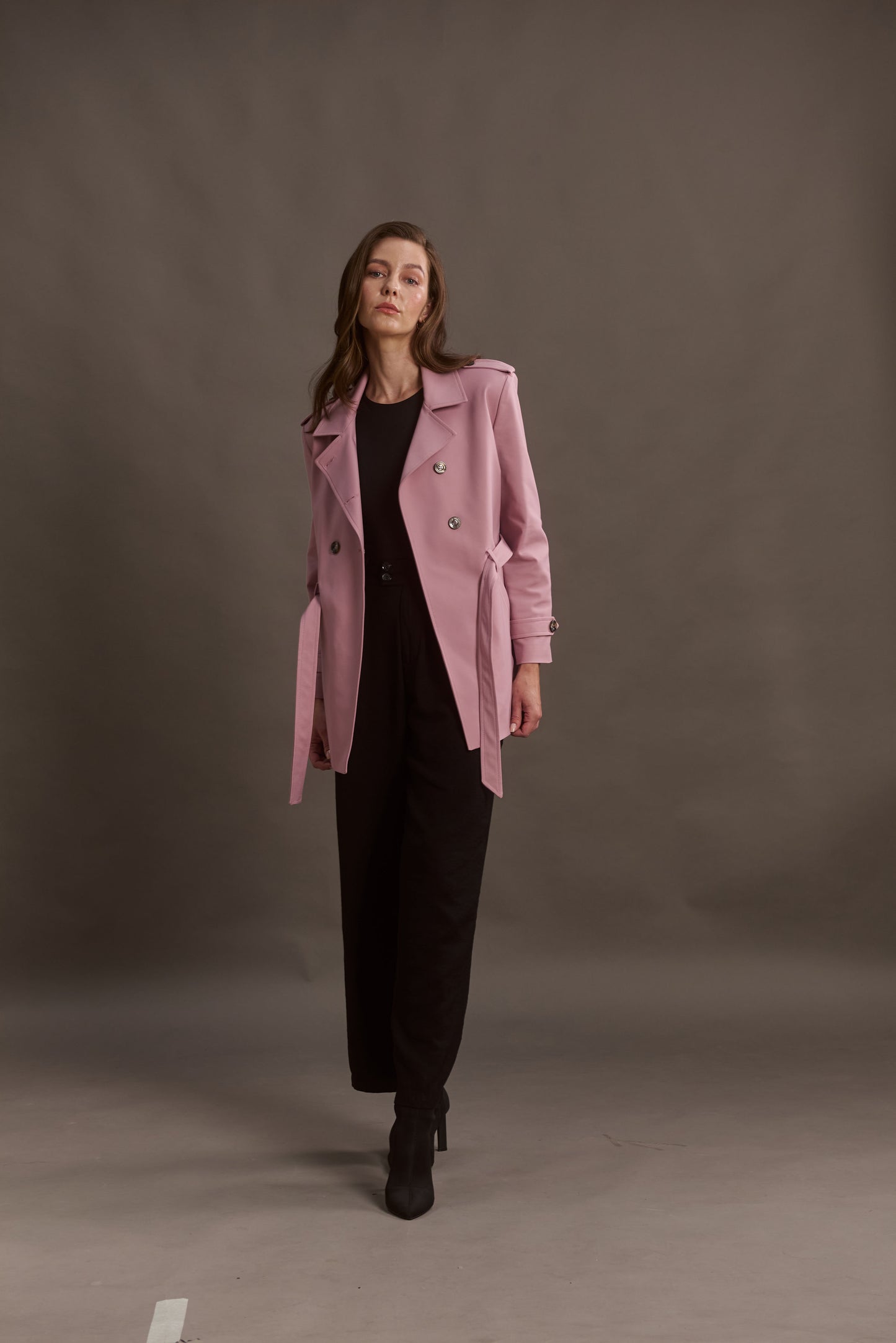 ABRIGO SAFARI COLOR  LIGHT  ROSE