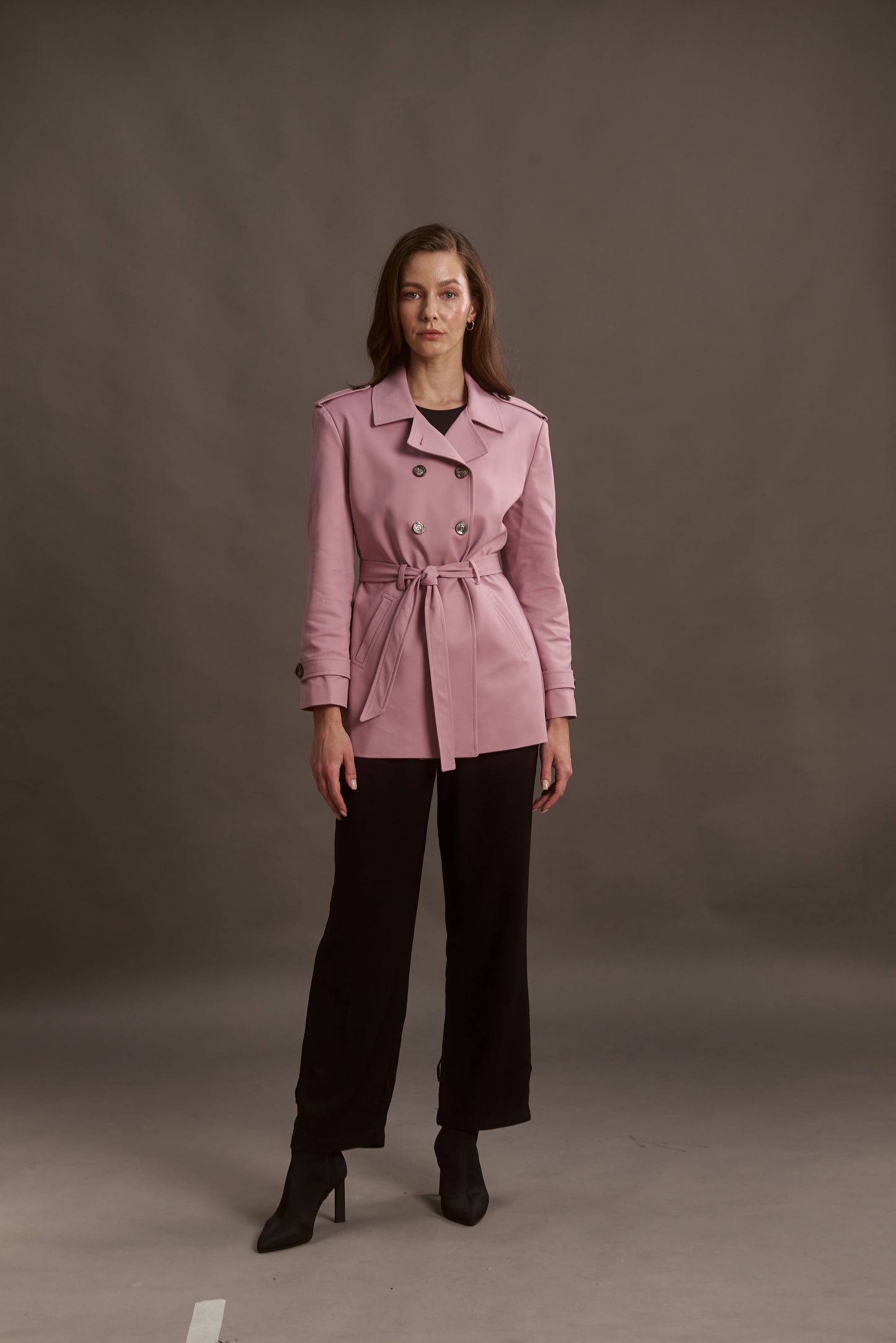 ABRIGO SAFARI COLOR  LIGHT  ROSE