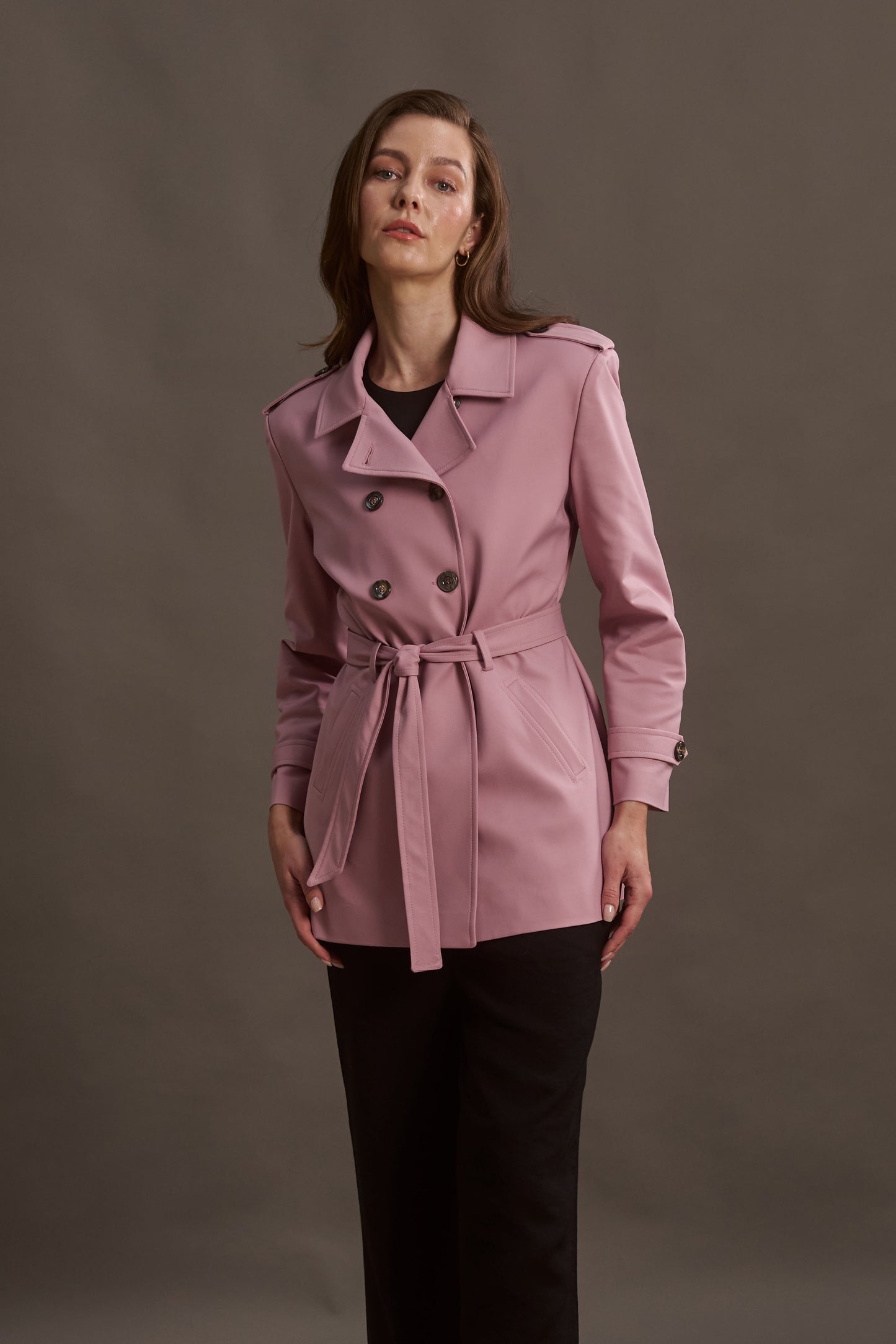 ABRIGO SAFARI COLOR  LIGHT  ROSE