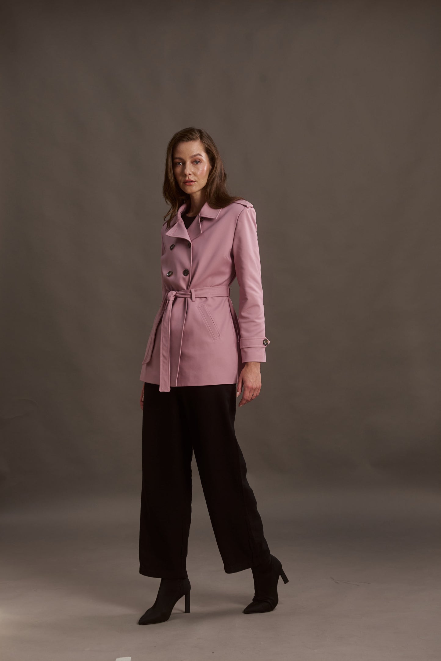 ABRIGO SAFARI COLOR  LIGHT  ROSE
