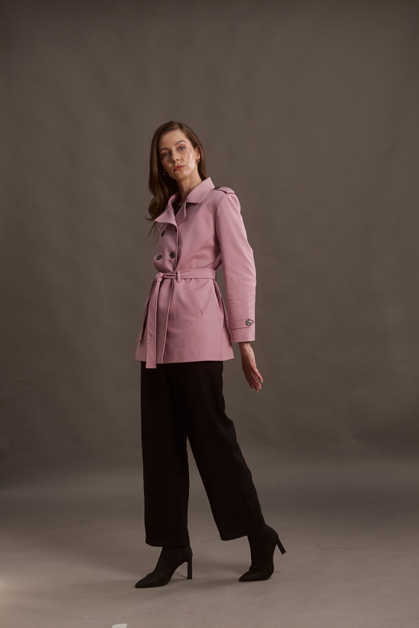 ABRIGO SAFARI COLOR  LIGHT  ROSE
