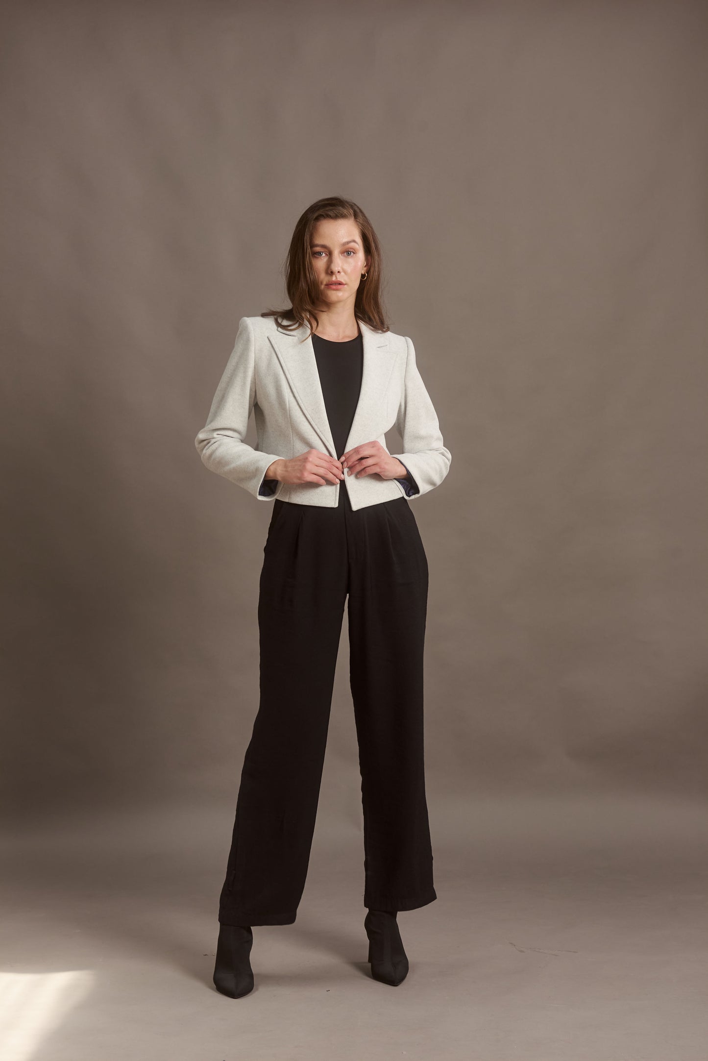 CROPPED BLAZER LILI PEARL GREY