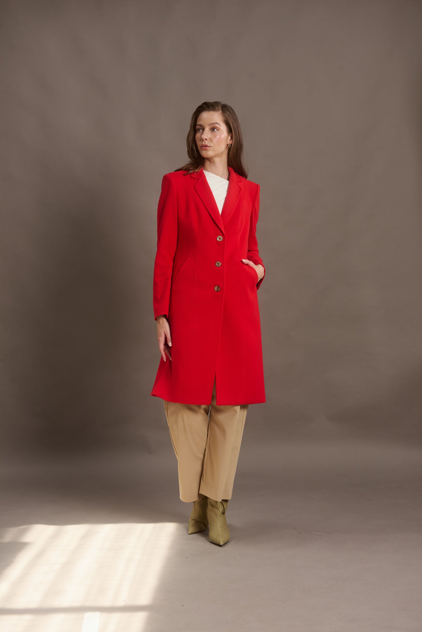 ABRIGO MADRID LONG LADYBUG RED