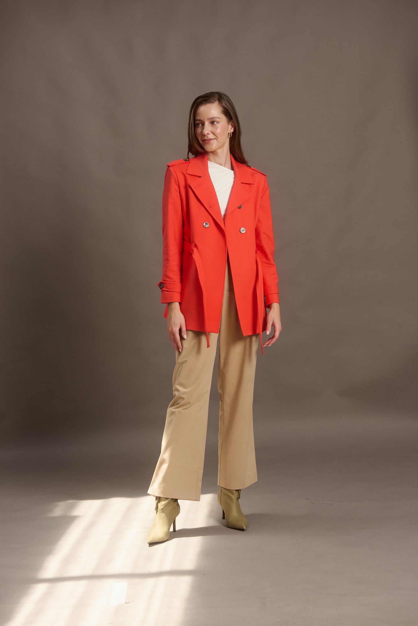 ABRIGO SAFARI COLOR  TANGERINE