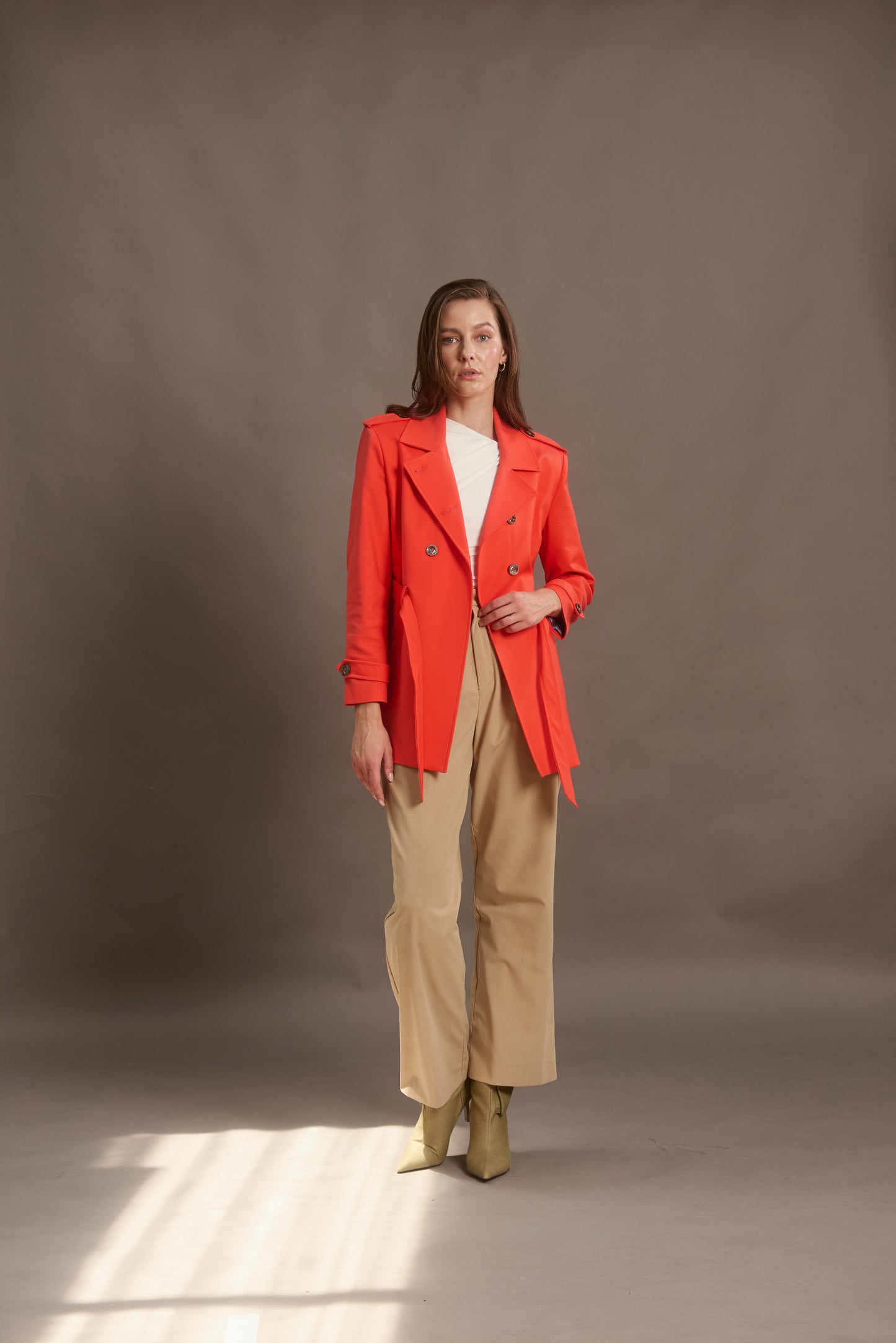 ABRIGO SAFARI COLOR  TANGERINE