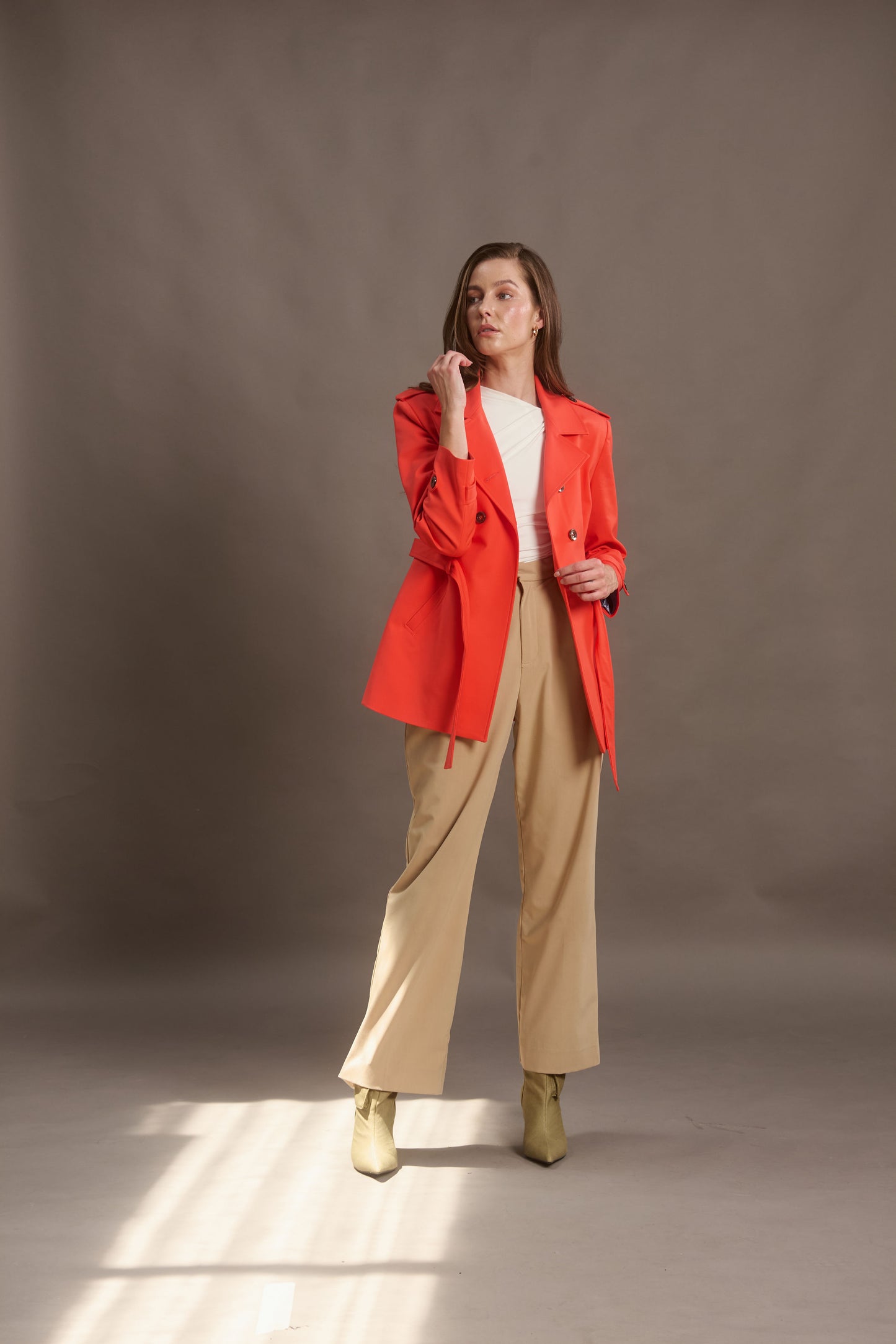 ABRIGO SAFARI COLOR  TANGERINE