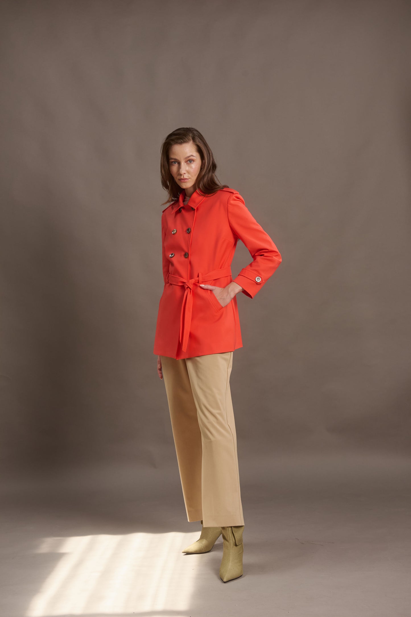 ABRIGO SAFARI COLOR  TANGERINE