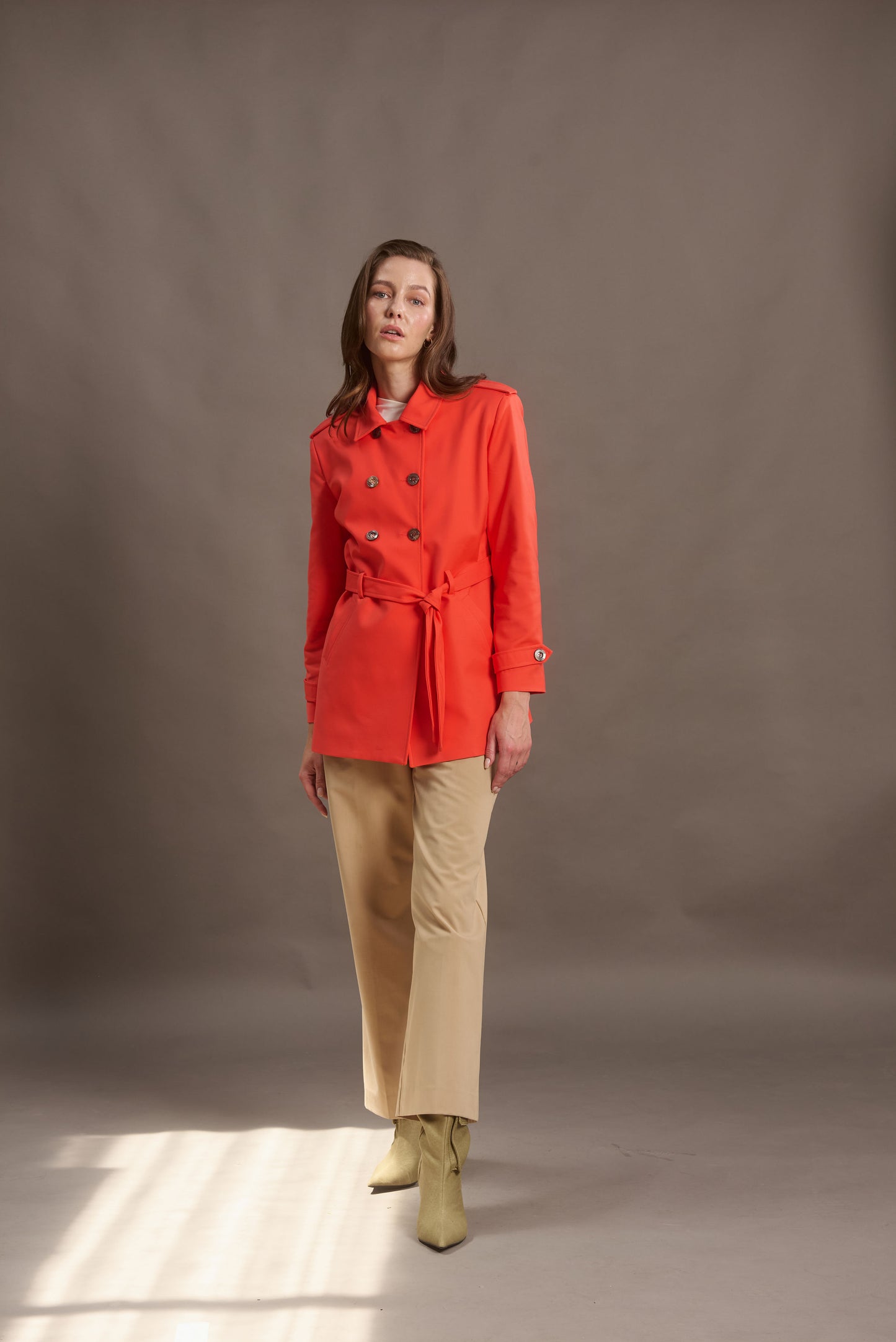 ABRIGO SAFARI COLOR  TANGERINE