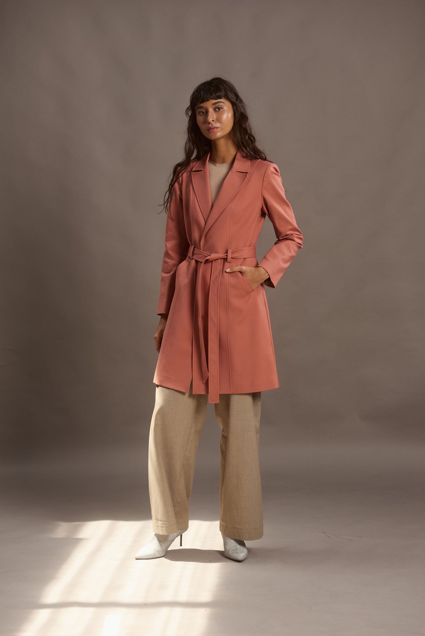 ABRIGO LUPE ROSE GOLD