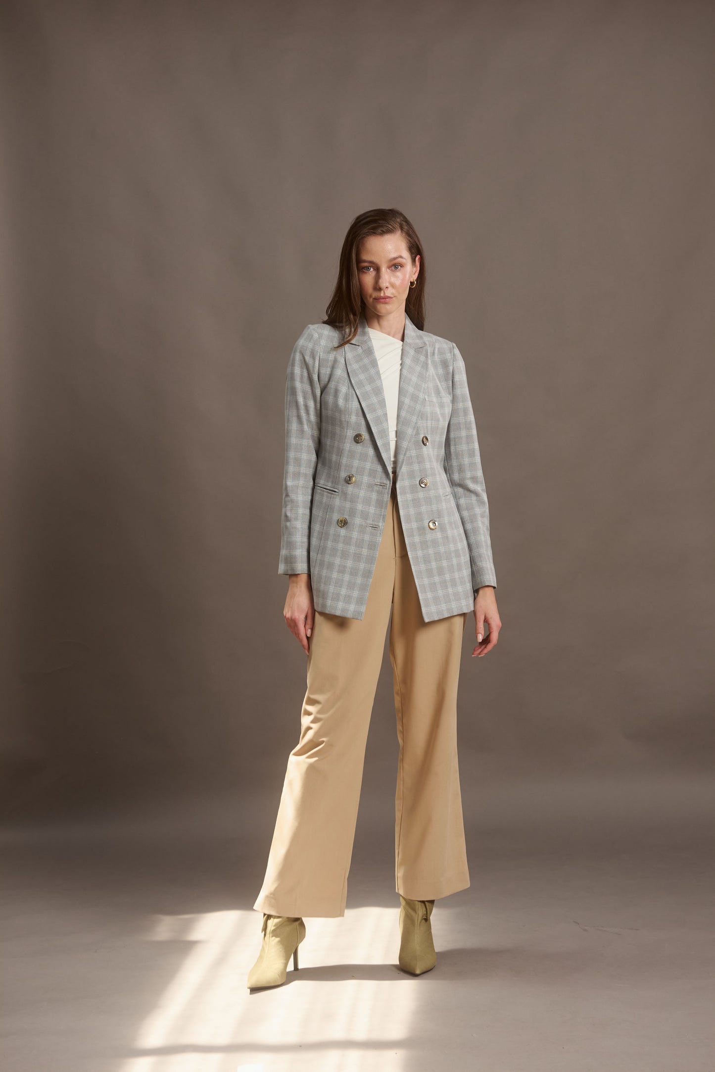 BLAZER VENECIA COLOR PLAID BARKLEY GREY