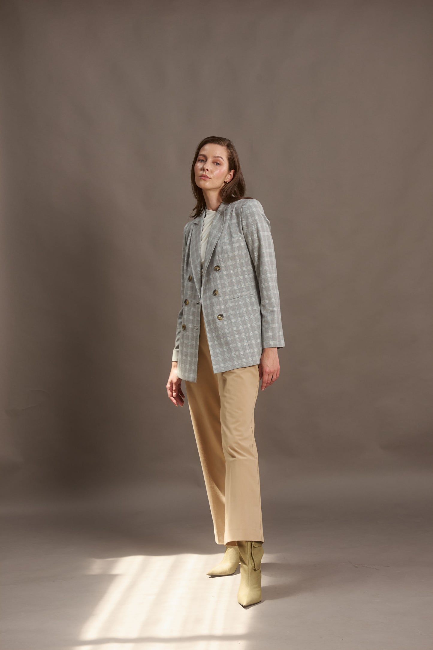 BLAZER VENECIA COLOR PLAID BARKLEY GREY