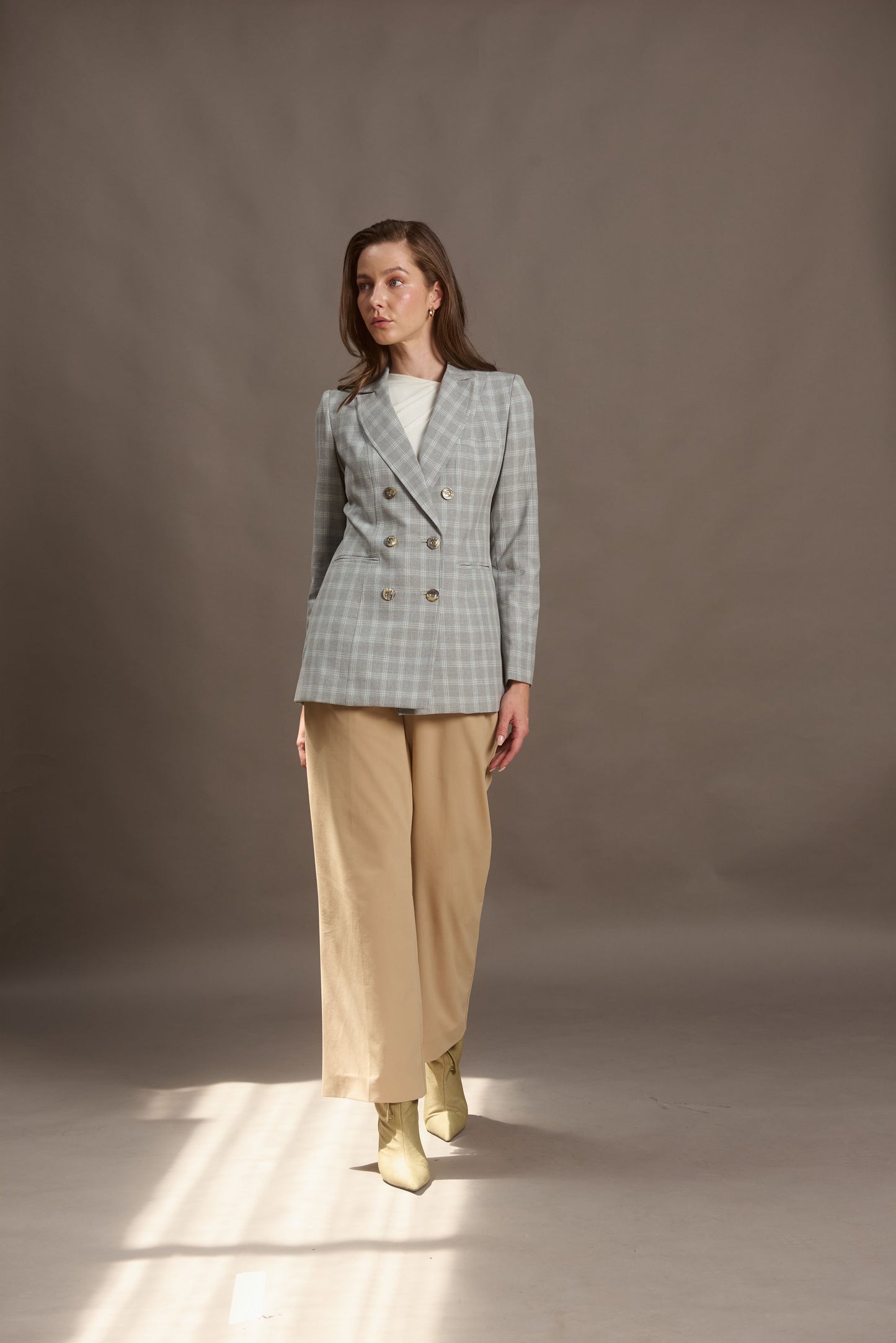 BLAZER VENECIA COLOR PLAID BARKLEY GREY