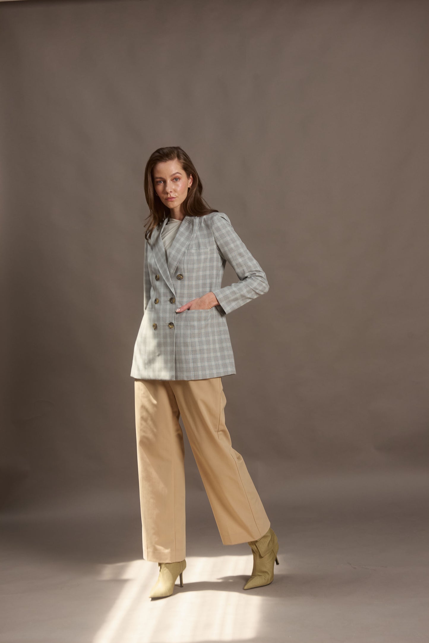 BLAZER VENECIA COLOR PLAID BARKLEY GREY