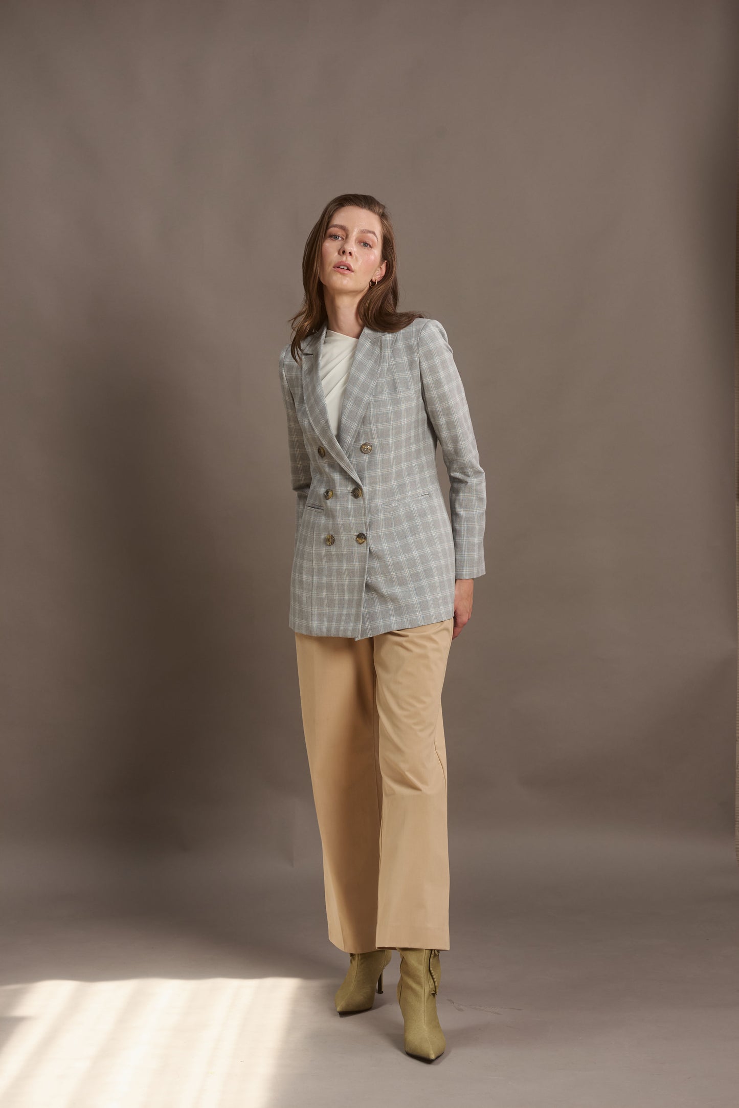BLAZER VENECIA COLOR PLAID BARKLEY GREY