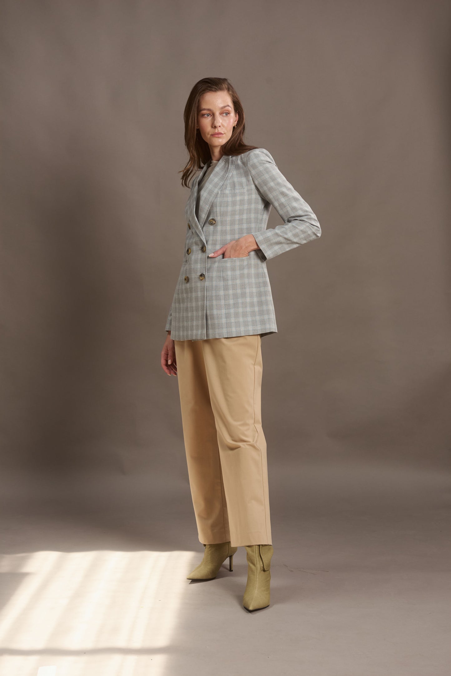 BLAZER VENECIA COLOR PLAID BARKLEY GREY