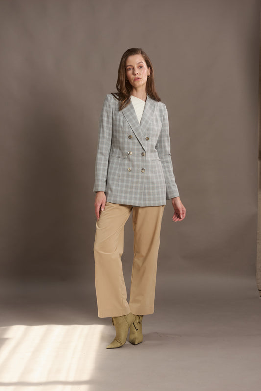 BLAZER VENECIA COLOR PLAID BARKLEY GREY