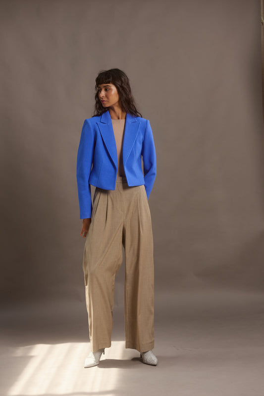 CROPPED BLAZER LILI KING ROYAL BLUE