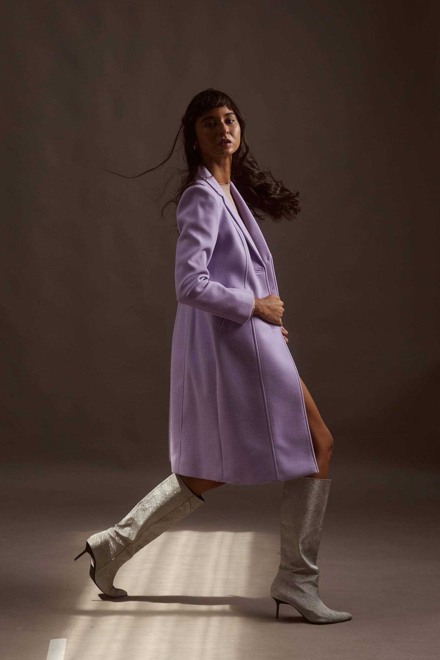 ABRIGO MADRID LONG VIOLET ORCHID