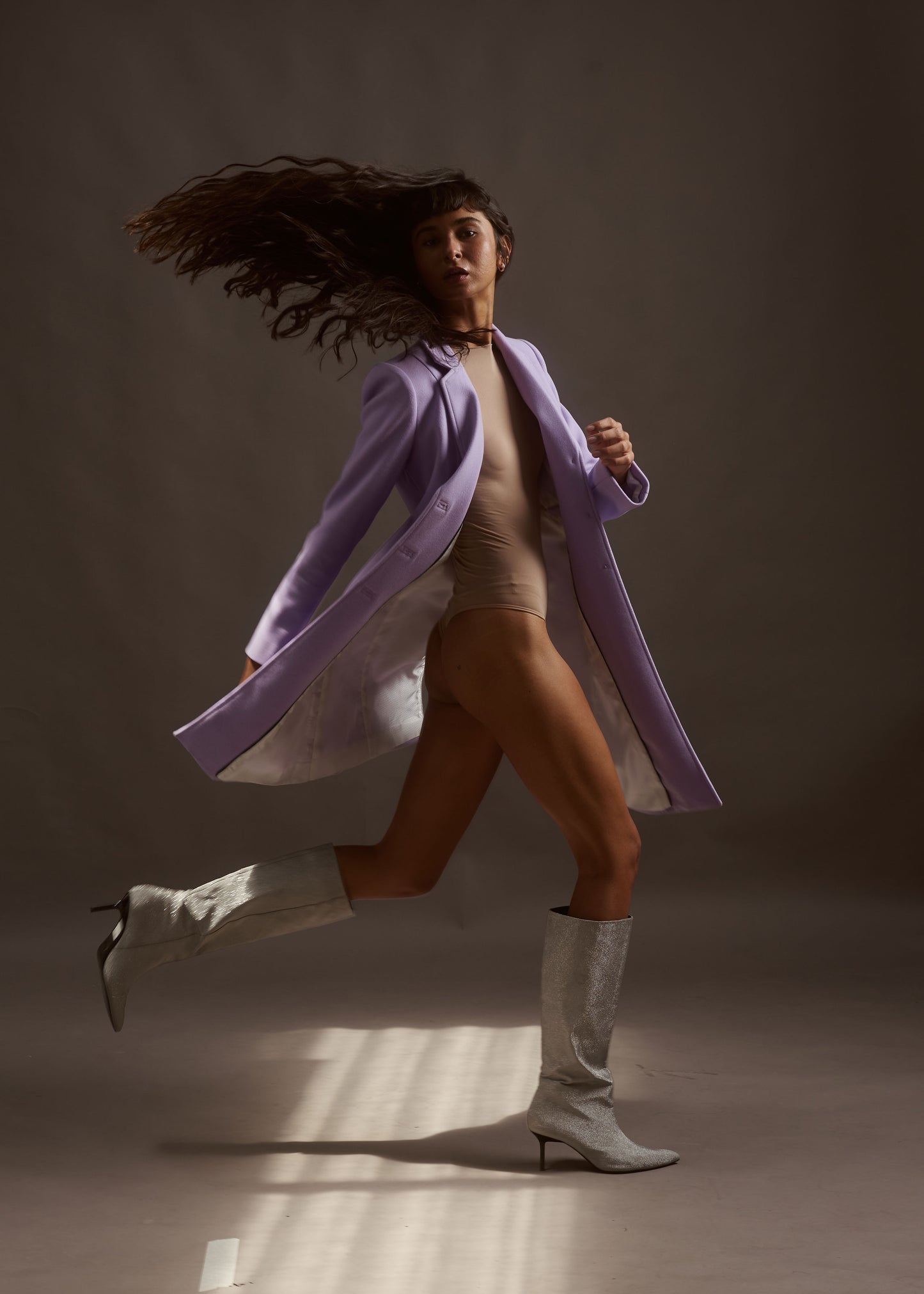 ABRIGO MADRID LONG VIOLET ORCHID