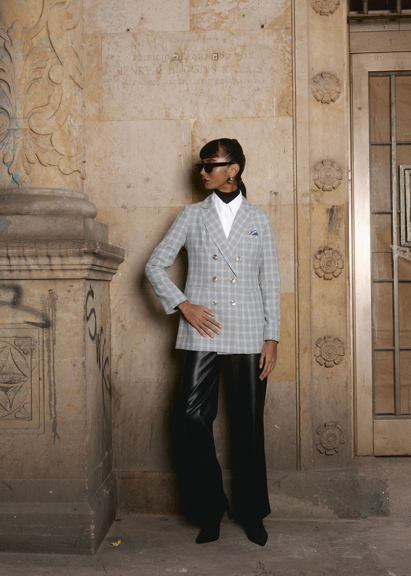 BLAZER VENECIA COLOR PLAID BARKLEY GREY