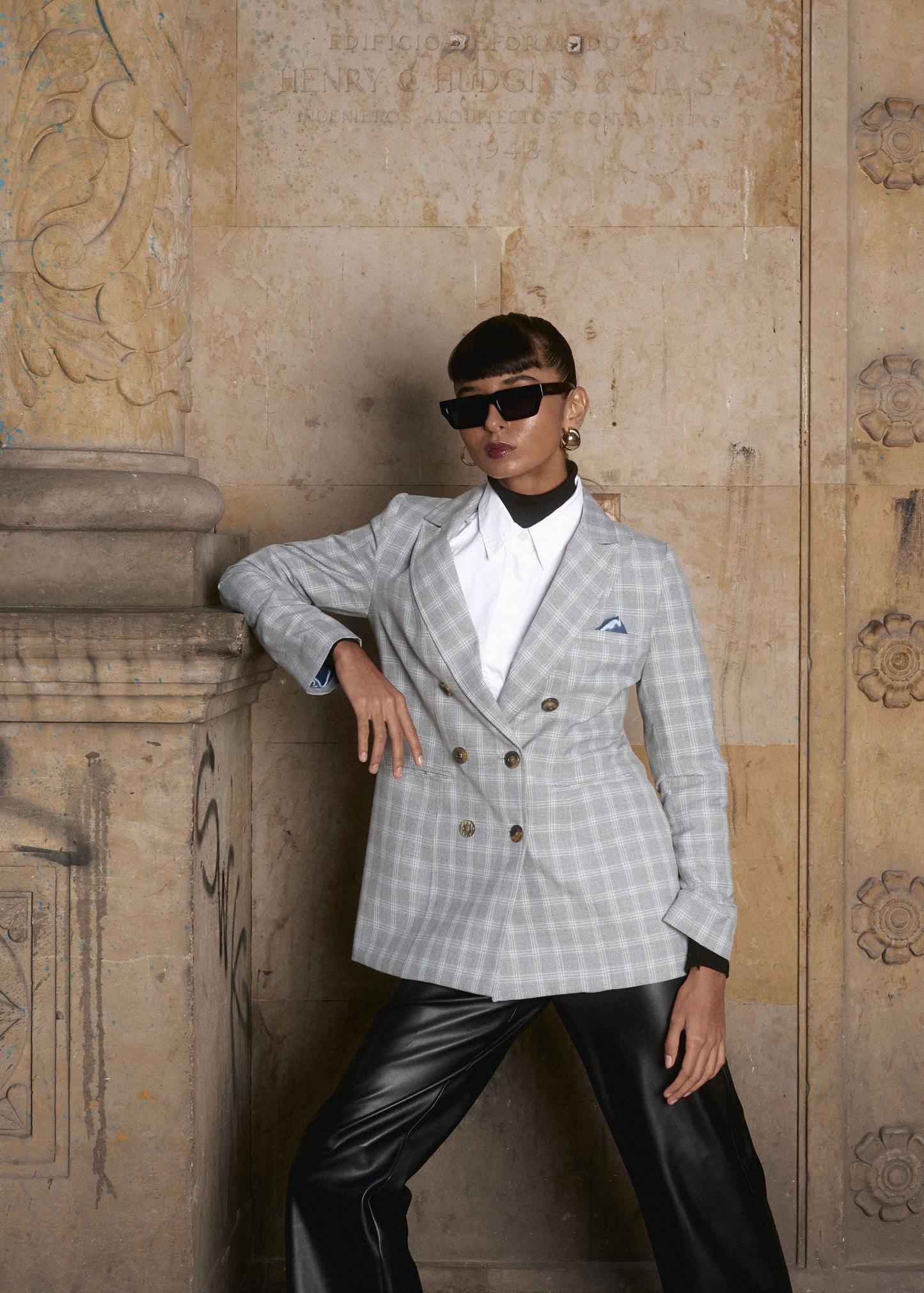 BLAZER VENECIA COLOR PLAID BARKLEY GREY